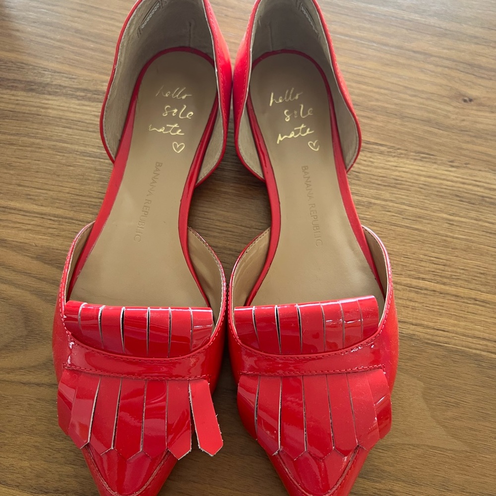 Red loafers